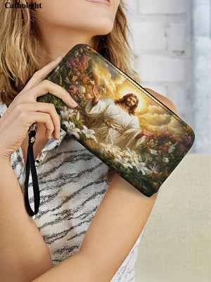 Catholight Resurrection Bloom Leather Wallet Purse