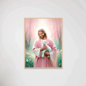 Jesus and the Lost Lamb Canvas - Gift For Jesus Lovers 02acxa080525