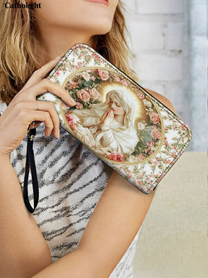 Catholight Virgin Mary's Grace Leather Wallet Purse