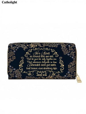 Catholight Everlasting Life Leather Wallet Purse