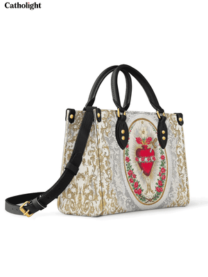 Catholight Immaculate Heart of Mary Elegance Leather Bag