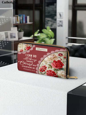 Catholight Blooming With Faith Leather Wallet Purse
