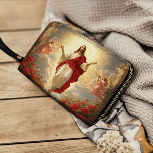 Glorious Ascension Christ Rising in Majesty - Leather Wallet Purse 06acxn020425