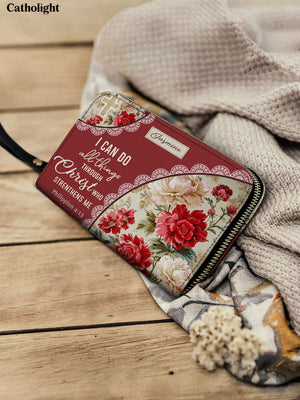 Catholight Blooming With Faith Leather Wallet Purse