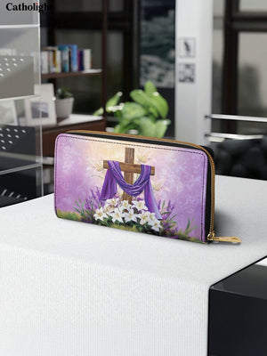 Catholight Faithful Bloom Leather Wallet Purse