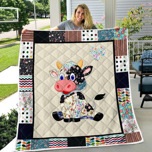Farm Life Cow Quilted Blanket NCU0PT02