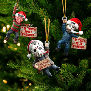 Creepy Jolly Christmas Ornament, Personalized Gifts For Horror Fans 01qhtn150925