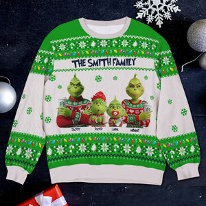Personalized Gifts For Family Christmas Ugly Sweater 04natn230825