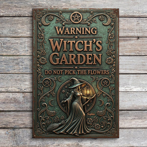 Witch's Garden Personalized Funny Gifts For Witch Lovers Metal Sign 02natn150725