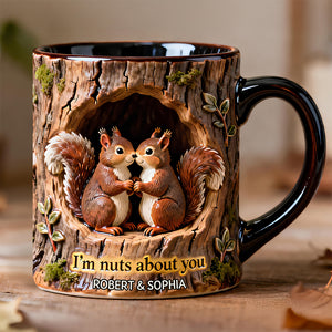 Squirrel Couple Mug - Personalized Gifts For Couple 06HYDT130126
