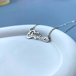Personalized Name Necklace - Silver Guitar Charm 46-Homacus