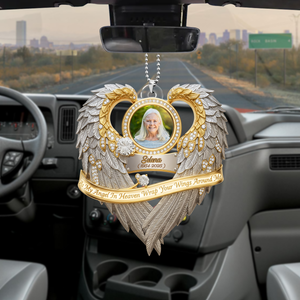 Angel In Heaven Car Ornament - Personalized Custom Photo Gift For Heaven 06HULU020825