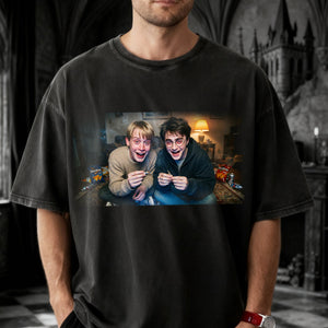 90s Friendship Movie Night Washed Shirt 04KILU301225