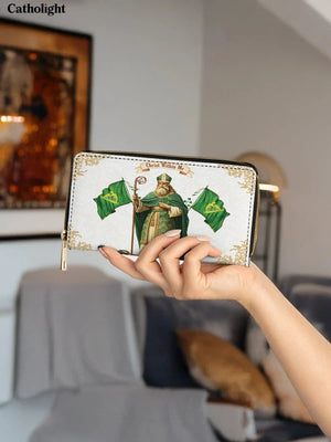 Catholight Saint Patrick's Devotion Leather Wallet Purse