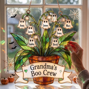 Ghost Grandma Lily Of The Valley Suncatcher Ornament - Personalized Gifts For Grandma 02natn010826
