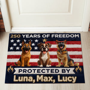 Brave Dogs Doormat - Celebrated America 250th Anniversary - Personalized Gifts For Dog Lovers 02naqn270326