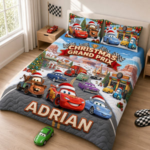 Fast Track Racing Quilted Bed Set Special Line - Personalized Gift For Racing Lovers 07TYLU221026