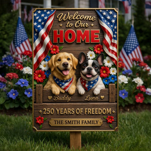 Welcome To Our Home Metal Sign - Custom Photo 250 USA 05TYLU310326