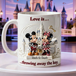 Locked Together Forever Coffee Mug - Personalized Gifts For Couples 01OHLU280126