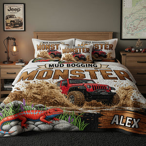 Mud Bogging Quilt Bedding Set Personalized Gifts For Off Road Lovers 03PADT140825