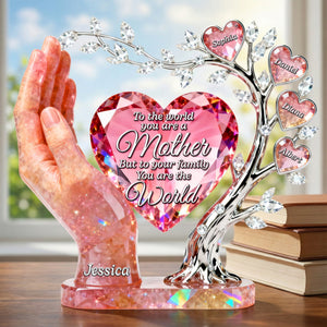 Heart of Family Acrylic Plaque – Personalized Gifts For Mom 03kiqn040226