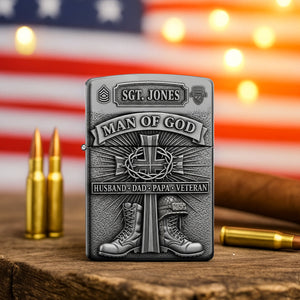 Veteran Man Of God Lighter, Personalized Gifts For Veteran 04qhtn120825