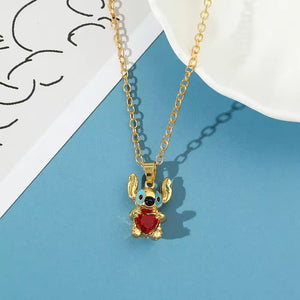 Cute Cartoon Necklace 02acxx020425 Love Heart Pendant