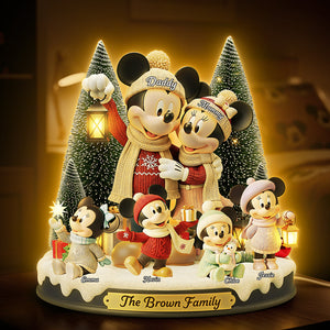 Family Christmas Custom Shape Acrylic Light Box - Personalized Gifts For Family 01pgta111125