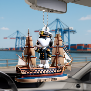 Fluffy Sidekick Car Ornament - Personalized Gifts For Veteran 02HULU160725