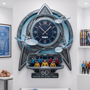 60 Years Of Cosmic Voyage Wall Clock - Personalized Gifts 06tylu180726