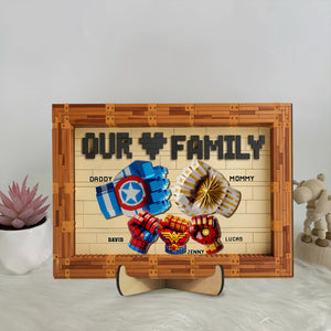 Fist Bump Personalized Gifts For Family Wood Sign 03ohtn140725 - Wood Sign - GoDuckee