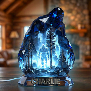 Mysterious Sasquatch Light Box, Personalized Gifts For Bigfoot Seekers 03qhtn181225