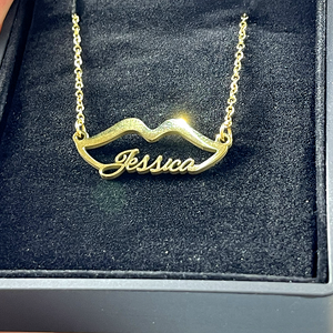 Personalized Name Necklace - Sweet Kiss Charm 38-Homacus