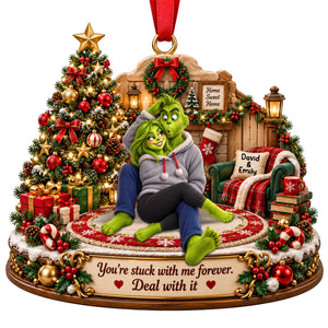 Furry Mischief Couples Acrylic Ornament - Personalized Christmas Gifts For Couples 10toqn210926