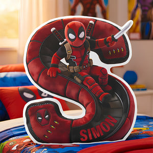 Chaotic Red Antihero Alphabet Letter Pillow - Personalized Gifts For Kids 03NADT101225