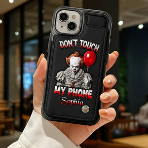 Scary Movie Characters Leather Flip Wallet Phone Case - Personalized Halloween Gifts For Horror Movie Fans 03pgqn130825