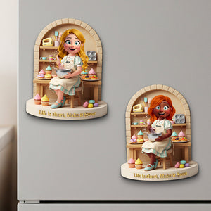 Sweet Baking Girl Fridge Magnet - Personalized Gift For Bakers 01PGTA061225