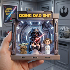 Funny Space Dad Acrylic Plaque - Personalized Gifts For Dads 01NADT160426