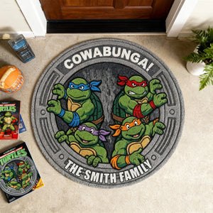 Playful Hero Squad Welcome Mat - Personalized Gift For Family 04NALU040226