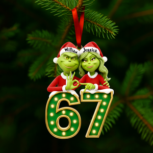 Trendy Green Couples Ornament - Personalized Gift For Couples 05OHLU181125