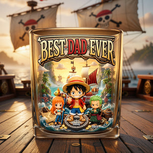 Anime Adventure Round Glass - Personalized Gifts For Dad 07toqn140526
