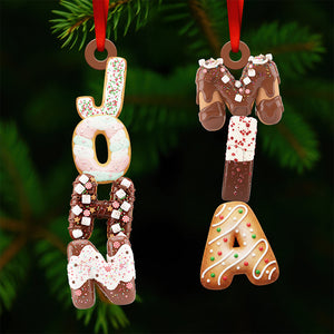 Cookies Alphabet Christmas Ornament Personalized Gifts 02HYDT291025