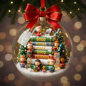 Reading With Friends Christmas Ornament Gifts For Book Lovers 04PADT011025