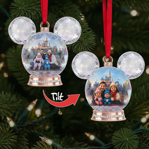 Sparkle Globe Christmas Lenticular Ornament - Personalized Custom Photo Gifts For Family 07NALU240925