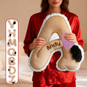 Naughty Initial Letter Custom Shaped Pillow - Personalized Gifts 01humg271225