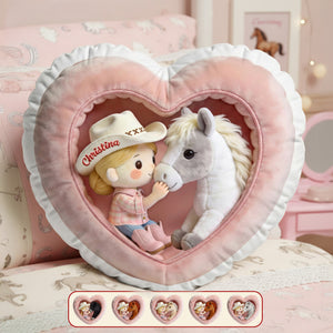 Horse And Girl Custom Shape Pillow - Personalized Gifts For Horse Lovers 03pgmg161225