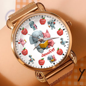Teacher Love Inspire Mesh Strap Quartz Watch - Personalized Gifts For Teacher 03naqn160725