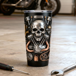 Skull Tumbler - Personalized Gifts For Bikers 03TOTN291225