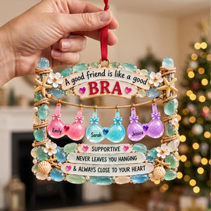 Besties Bra Acrylic Ornament - Personalized Gifts For Besties 01natn161026