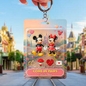Lovely Couple Acrylic Keychain - Personalized Gifts For Couple 03QHTN070126